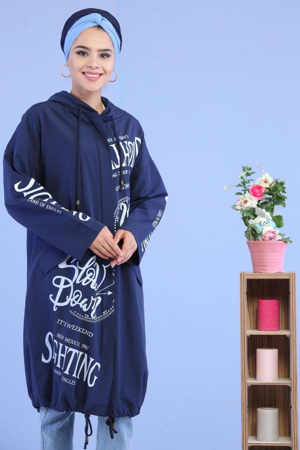 Baskılı Kap Lacivert - 02 7010 Lacivert - 7010 LACİVERT
