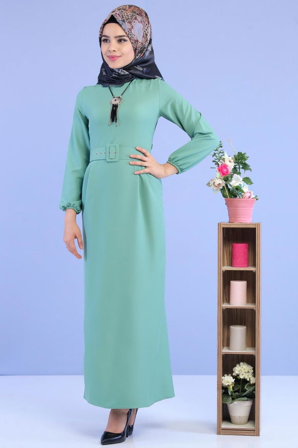 Elbise Kemer Mint - 02 7018 Yeşil - 7018