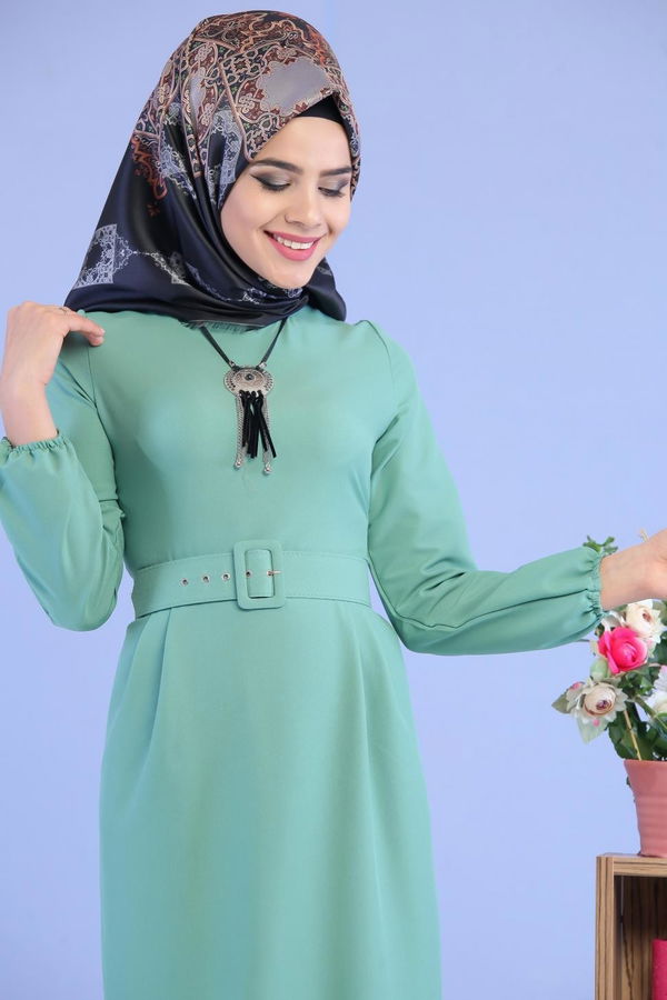 Elbise Kemer Mint - 02 7018 Yeşil - 7018