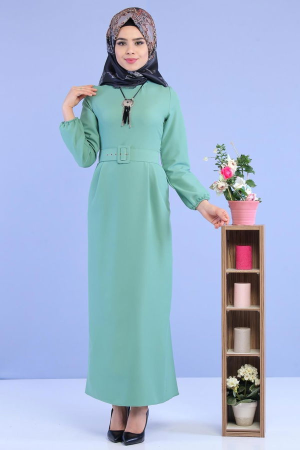 Elbise Kemer Mint - 02 7018 Yeşil - 7018