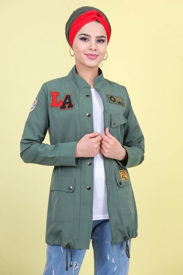 Poplin Ceket Haki - 02 7038 Haki - 7038