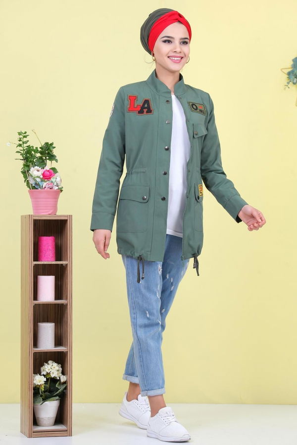 Poplin Ceket Haki - 02 7038 Haki - 7038