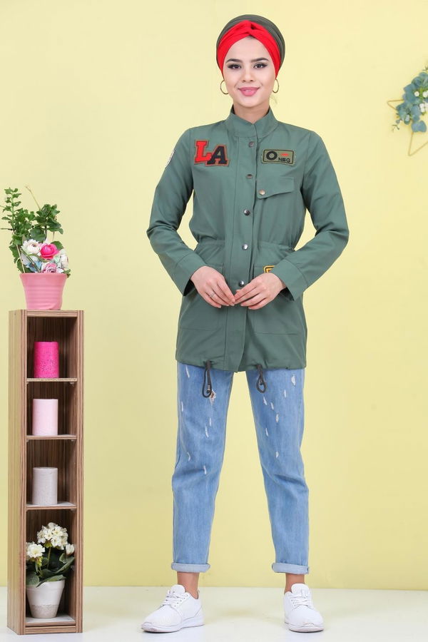 Poplin Ceket Haki - 02 7038 Haki - 7038