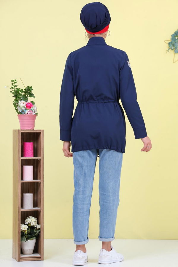 Poplin Ceket Lacivert - 02 7038 Lacivert - 7038