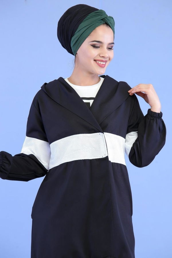 Spor Hırka Siyah - 02 7082 Siyah - 7082