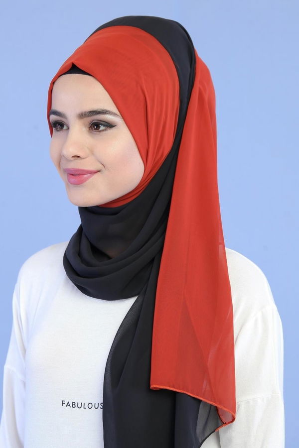 Şifon Şal Kiremit - 02 7109 Kiremit - 7109