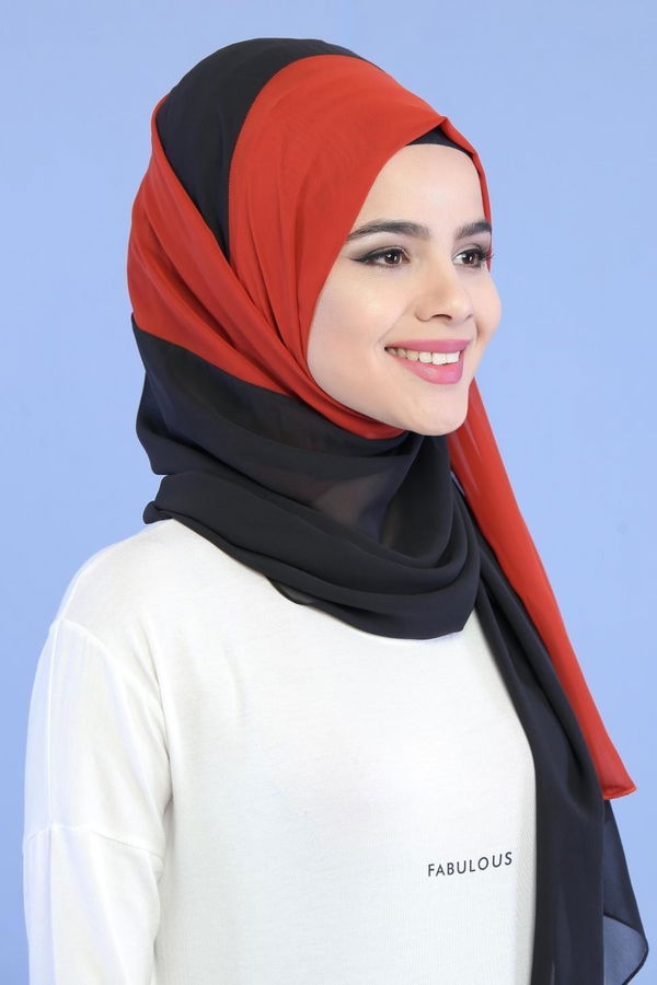 Şifon Şal Kiremit - 02 7109 Kiremit - 7109