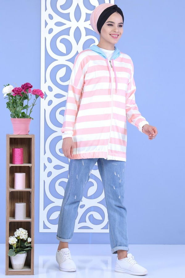 Hırka Tunik Pudra - 02 5123 Pembe - 5123