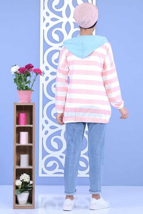 Hırka Tunik Pudra - 02 5123 Pembe - 5123