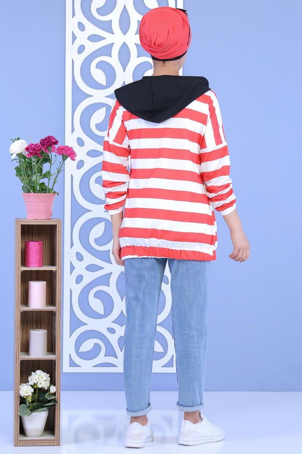 Hırka Tunik Kırmızı - 02 5123 Kırmızı - 5123
