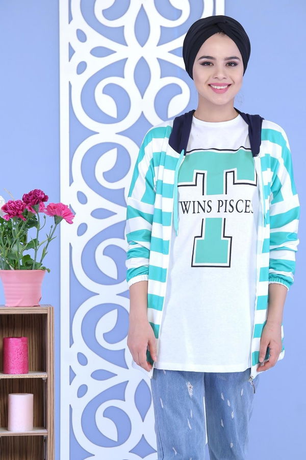 Hırka Tunik Yeşil - 02 5123 Yeşil - 5123