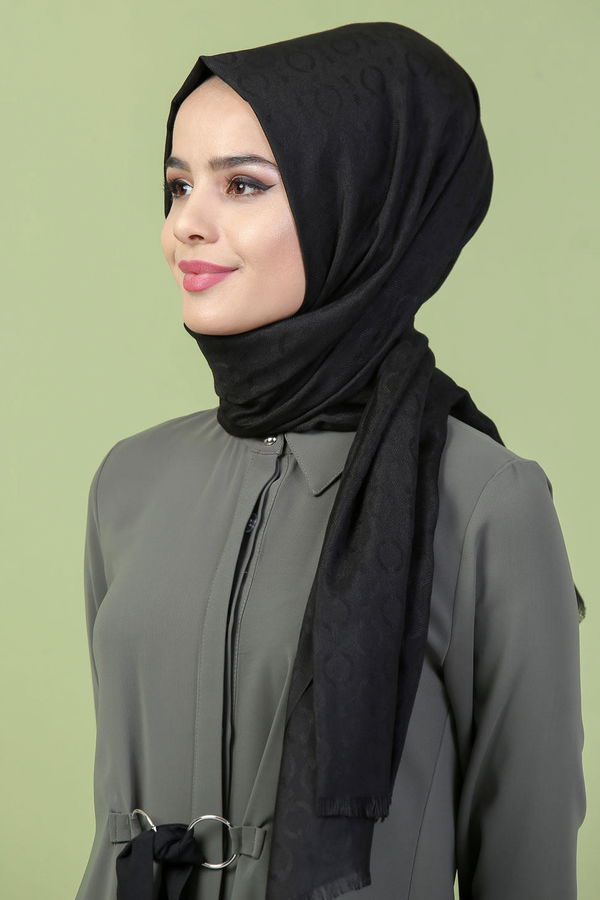 Keten Şal Siyah Siyah - 7144