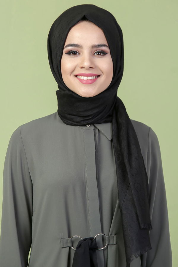 Keten Şal Siyah Siyah - 7144