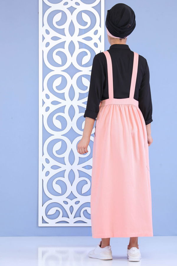 Bisiklet Baskılı Salopet Pembe - 02 7155 Pembe - 7155