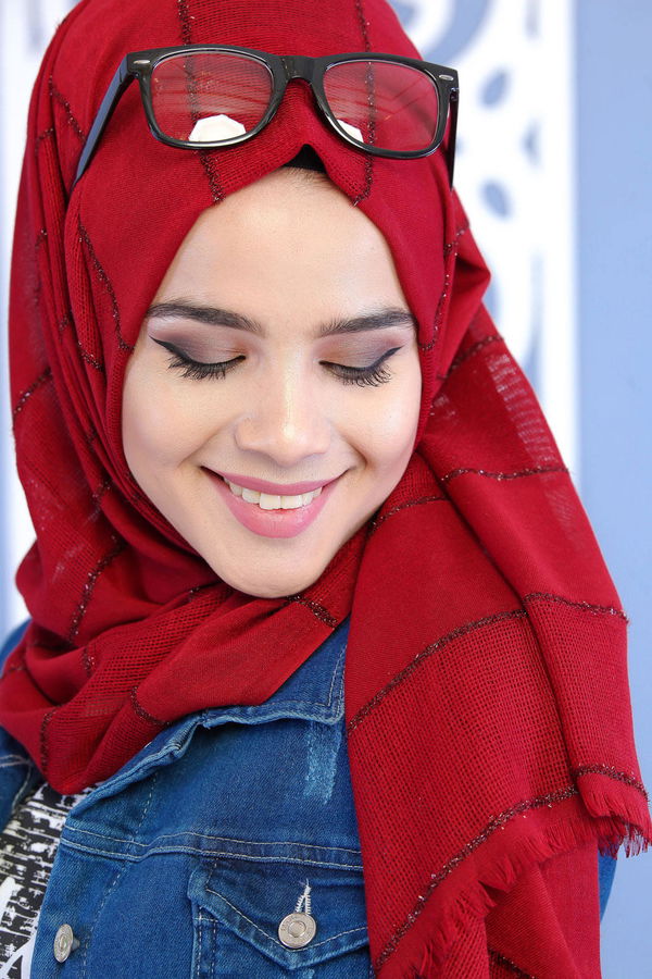 Şal Siyah Bordo - 6935 BORDO