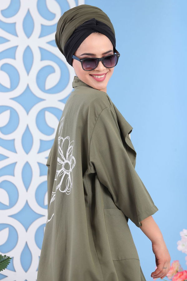 Baskılı Kap Haki - 02 7188 Haki - 7188