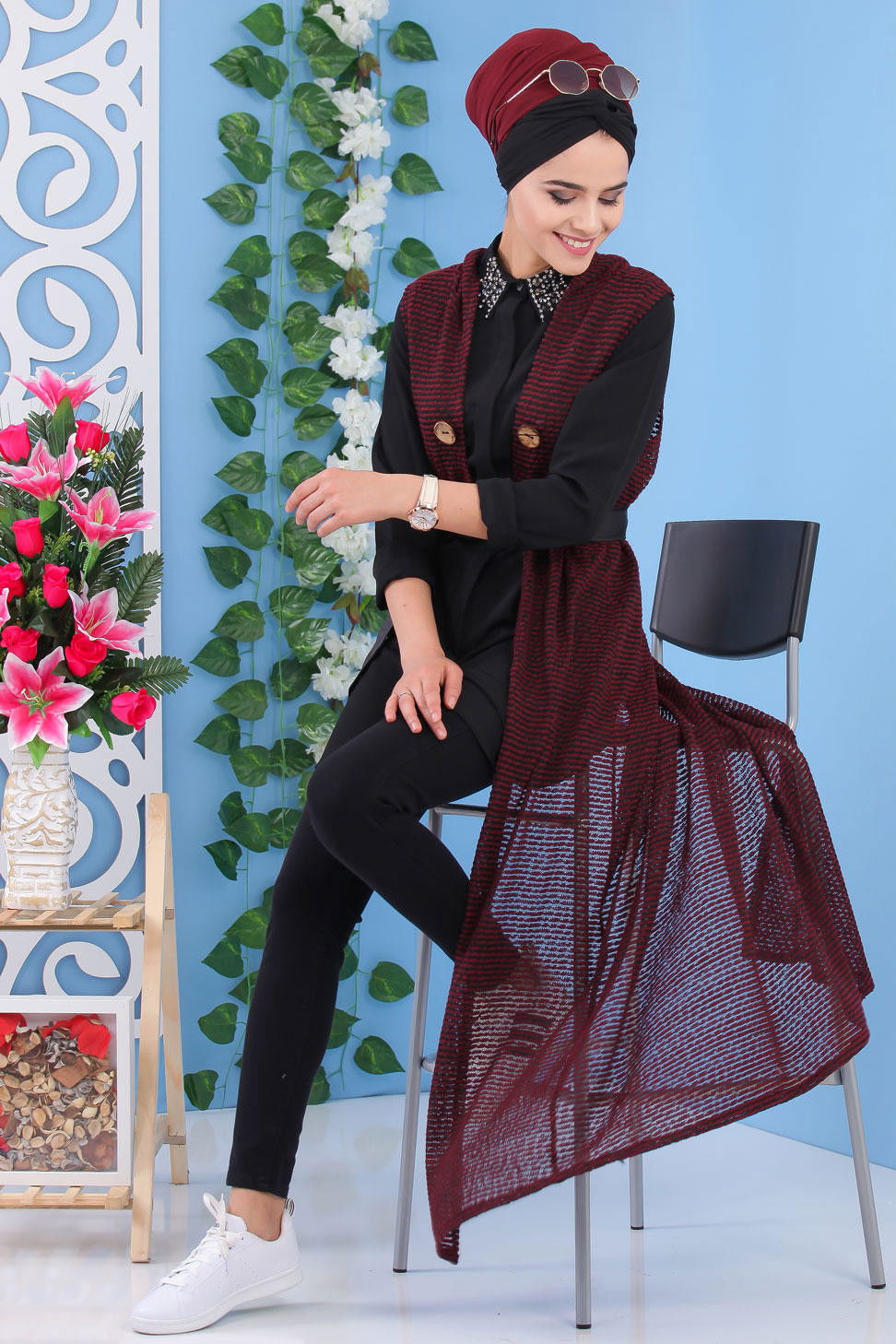 Spor Düğmeli Yelek Bordo - 03 5139 Bordo - 5139 BORDO