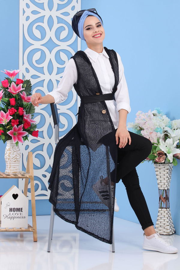Spor Düğmeli Yelek Lacivert - 03 5139 Lacivert - 5139