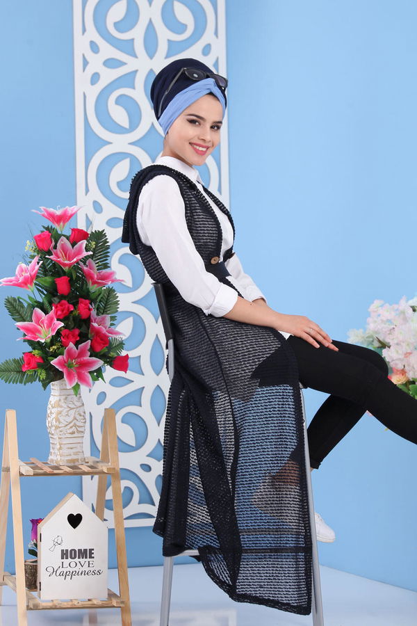 Spor Düğmeli Yelek Lacivert - 03 5139 Lacivert - 5139