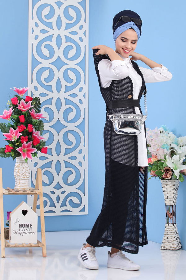 Spor Düğmeli Yelek Lacivert - 03 5139 Lacivert - 5139