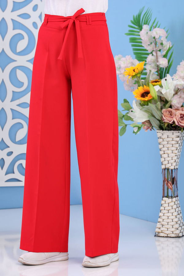 Bol Paça Pantolon - Kırmızı 02 6396 Kırmızı - 6396 Kırmızı