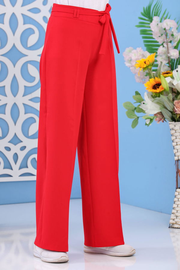Bol Paça Pantolon - Kırmızı 02 6396 Kırmızı - 6396 Kırmızı