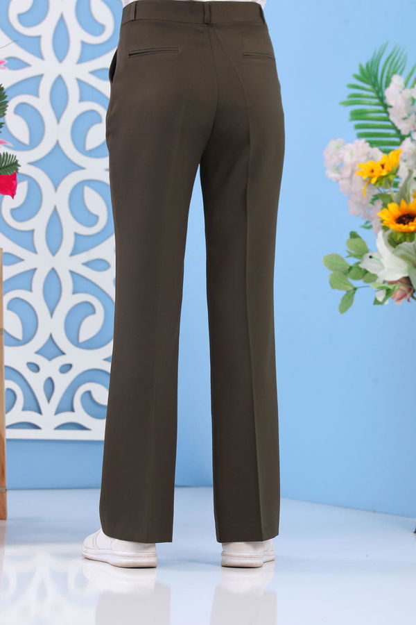 İspanyol Paça Pantolon Haki - 02 6517 Haki - 6517