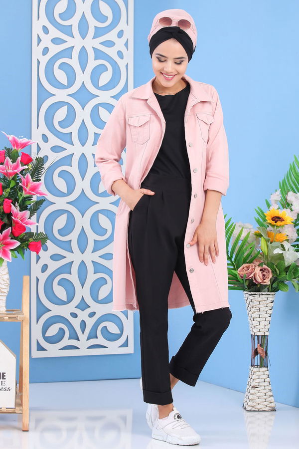Kot Ceket Pudra - 02 6693 Pembe - 6693