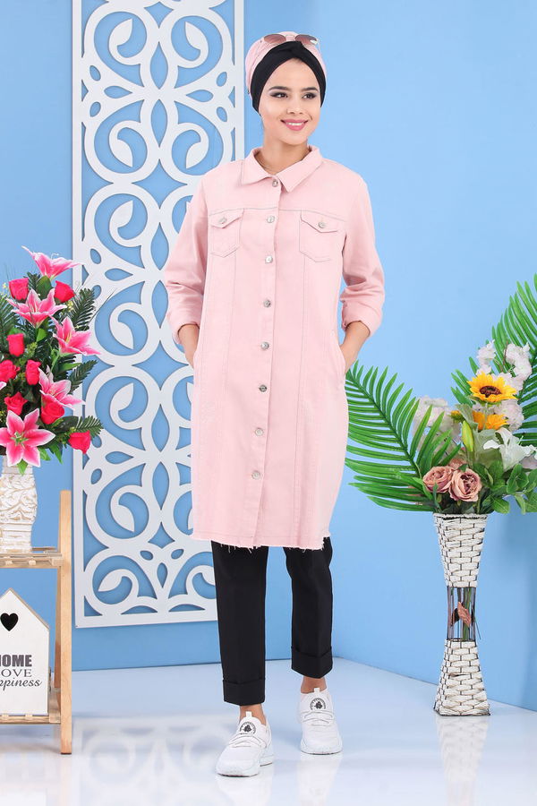 Kot Ceket Pudra - 02 6693 Pembe - 6693