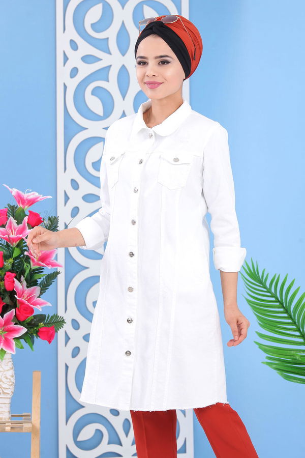 Kot Ceket Beyaz - 02 6693 Beyaz - 6693
