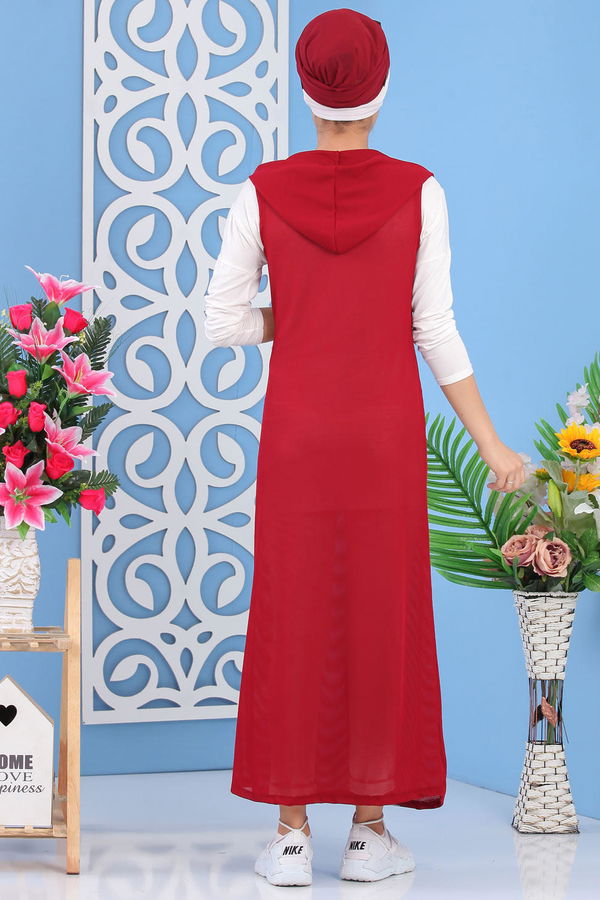Spor Düğmeli Yelek K.Bordo - 03 5139 Bordo - 5139