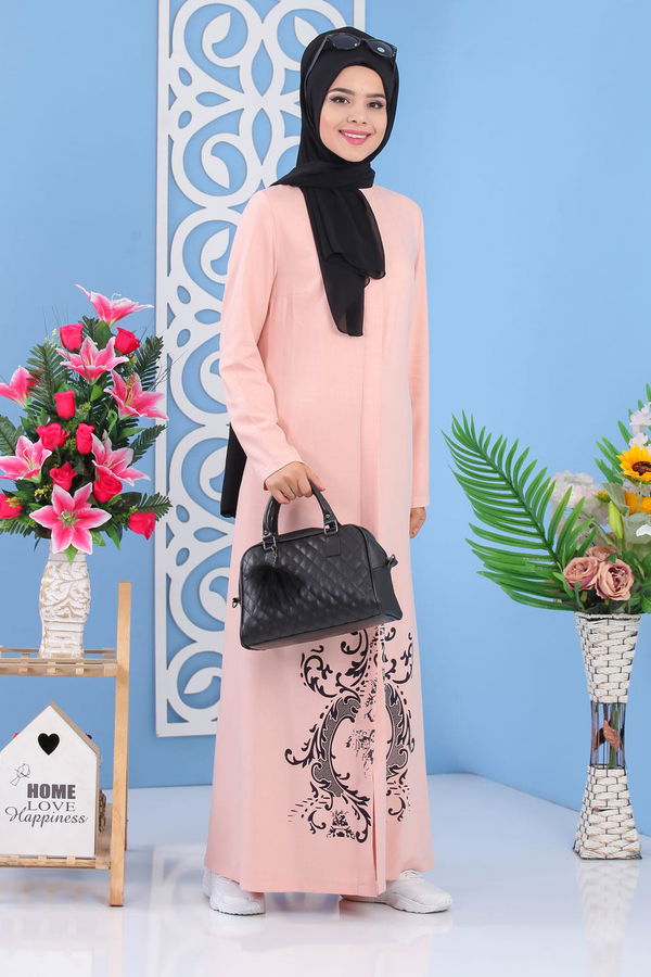 İşlemeli Kap Somon - 02 0857 Lila - 857