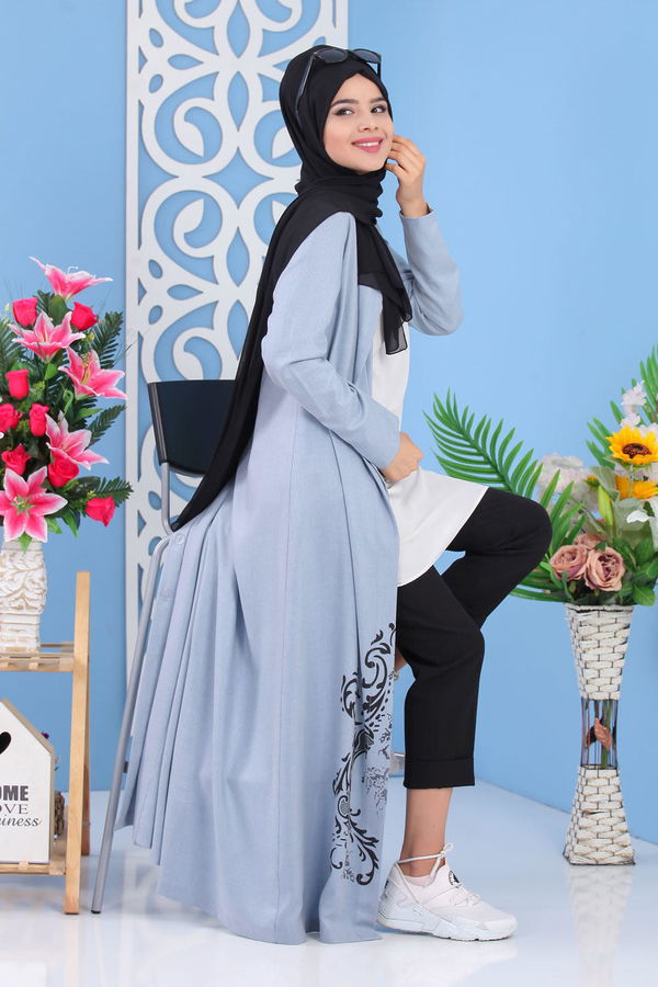 İşlemeli Kap Mavi - 02 0857 Mavi - 857