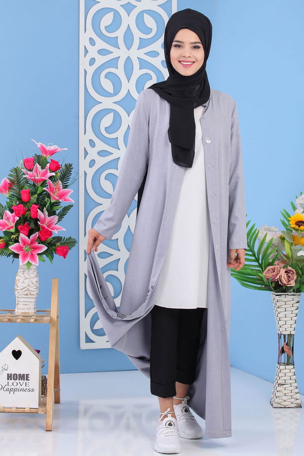 İşlemeli Kap Gri - 02 0857 Gri - 857 GRİ