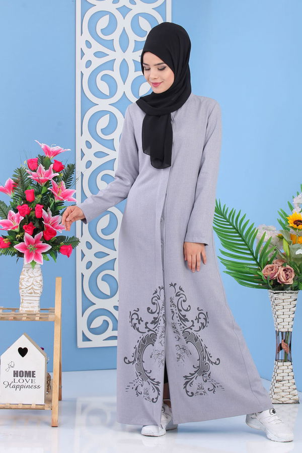 İşlemeli Kap Gri - 02 0857 Gri - 857 GRİ