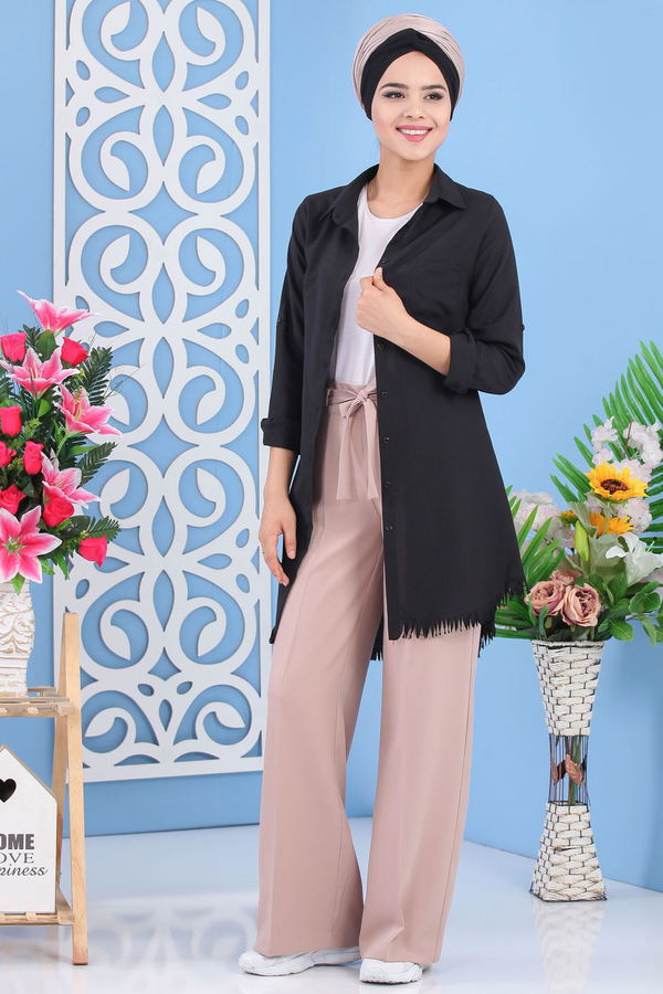 Bol Paça Pantolon - Vizon 02 6396 Vizon - 6396 VİZON