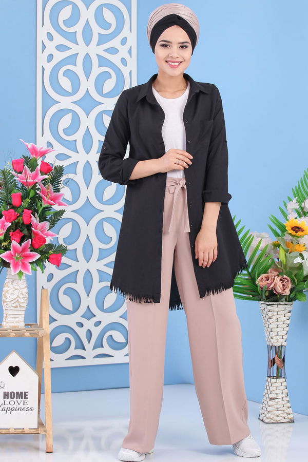 Bol Paça Pantolon - Vizon 02 6396 Vizon - 6396 VİZON