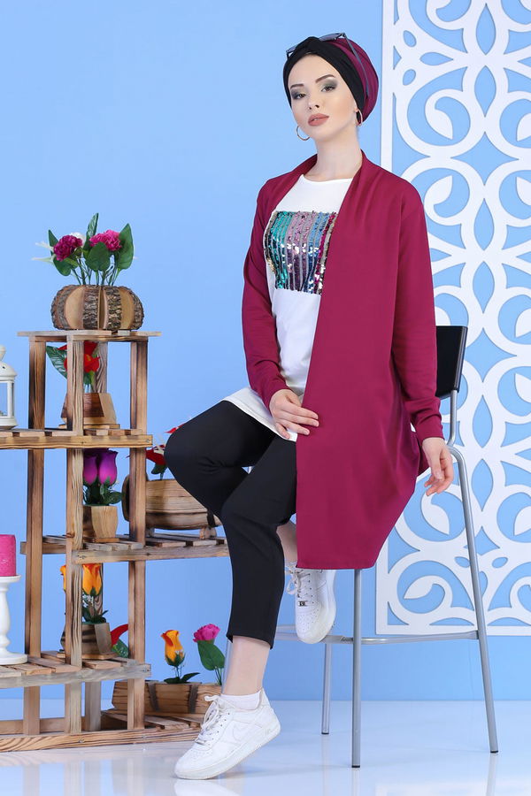 Hırka Jile - Mürdüm 02 7323 Mürdüm - 7323