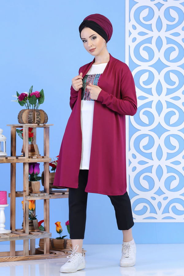 Hırka Jile - Mürdüm 02 7323 Mürdüm - 7323