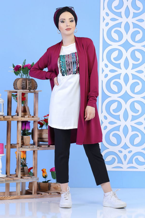 Hırka Jile - Mürdüm 02 7323 Mürdüm - 7323