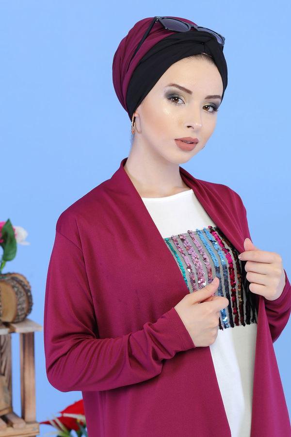 Hırka Jile - Mürdüm 02 7323 Mürdüm - 7323