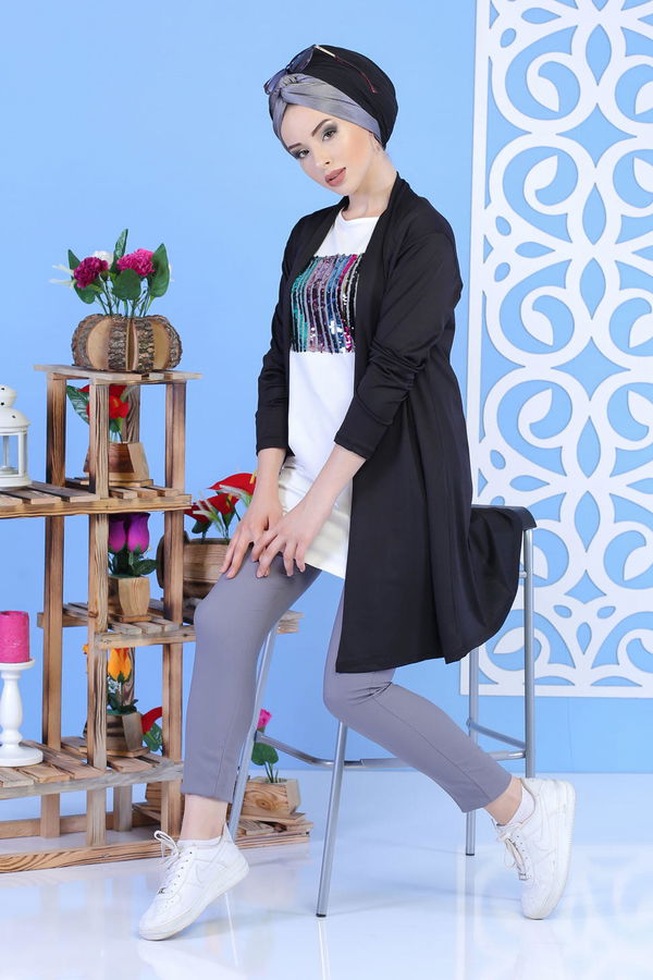Hırka Jile - Siyah 02 7323 Siyah - 7323
