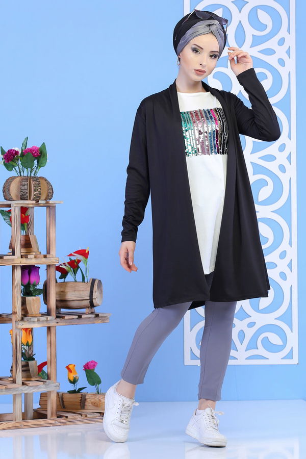 Hırka Jile - Siyah 02 7323 Siyah - 7323