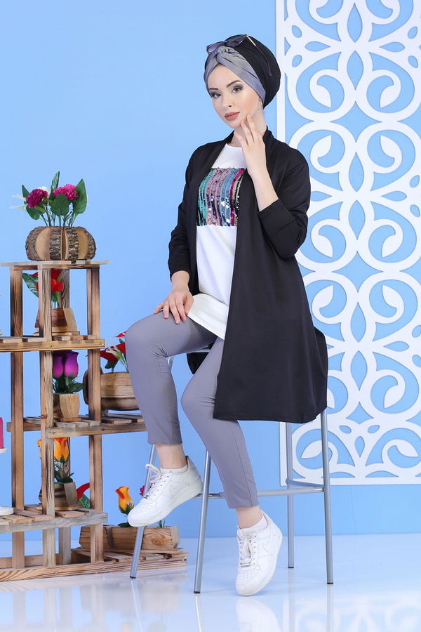 Hırka Jile - Siyah 02 7323 Siyah - 7323