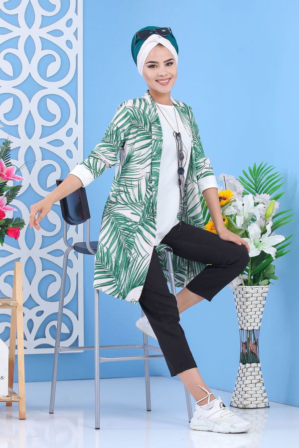 Hırka Jile - Yeşil 02 7368 Yeşil - 7368