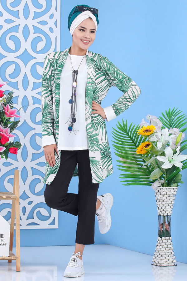 Hırka Jile - Yeşil 02 7368 Yeşil - 7368