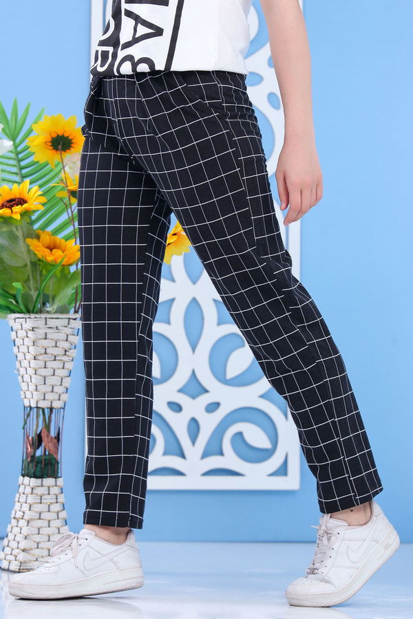 Kareli Pantolon Siyah Siyah - 6970 SİYAH