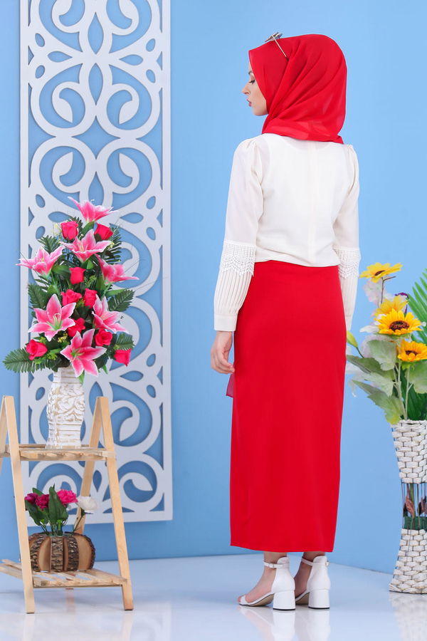 Etek Kırmızı - 02 7408 Kırmızı - 7408 Kırmızı