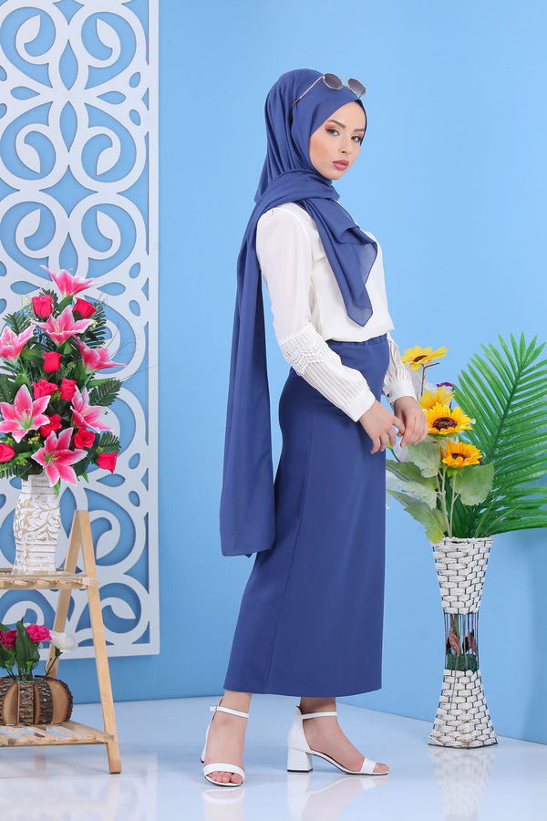 Etek Saks - 02 7408 Mavi - 7408