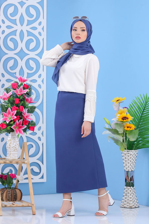 Etek Saks - 02 7408 Mavi - 7408